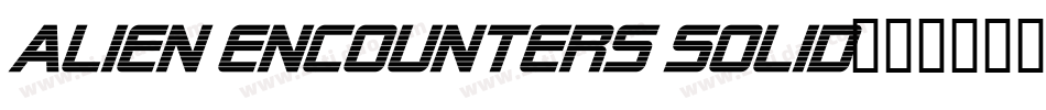 Alien Encounters Solid字体转换